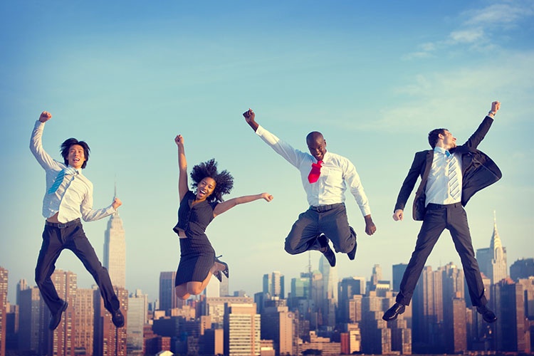 jumping people