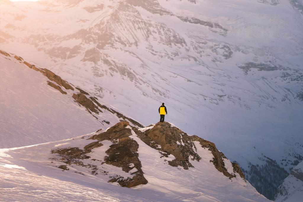 Man on mountain